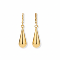 Gold Teardrop Earrings - White Background
