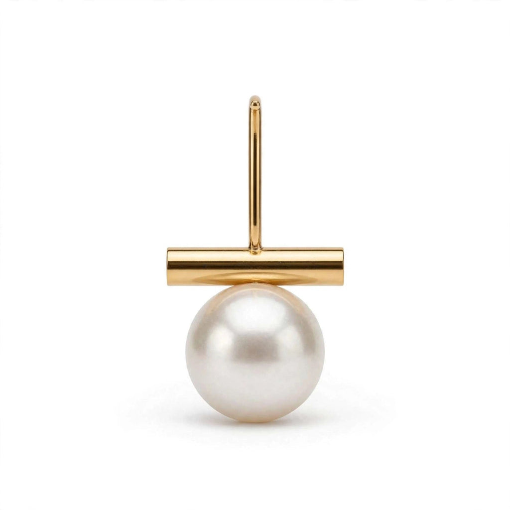 حلق لؤلؤ مطلي ذهب | Gold Pearl Earrings